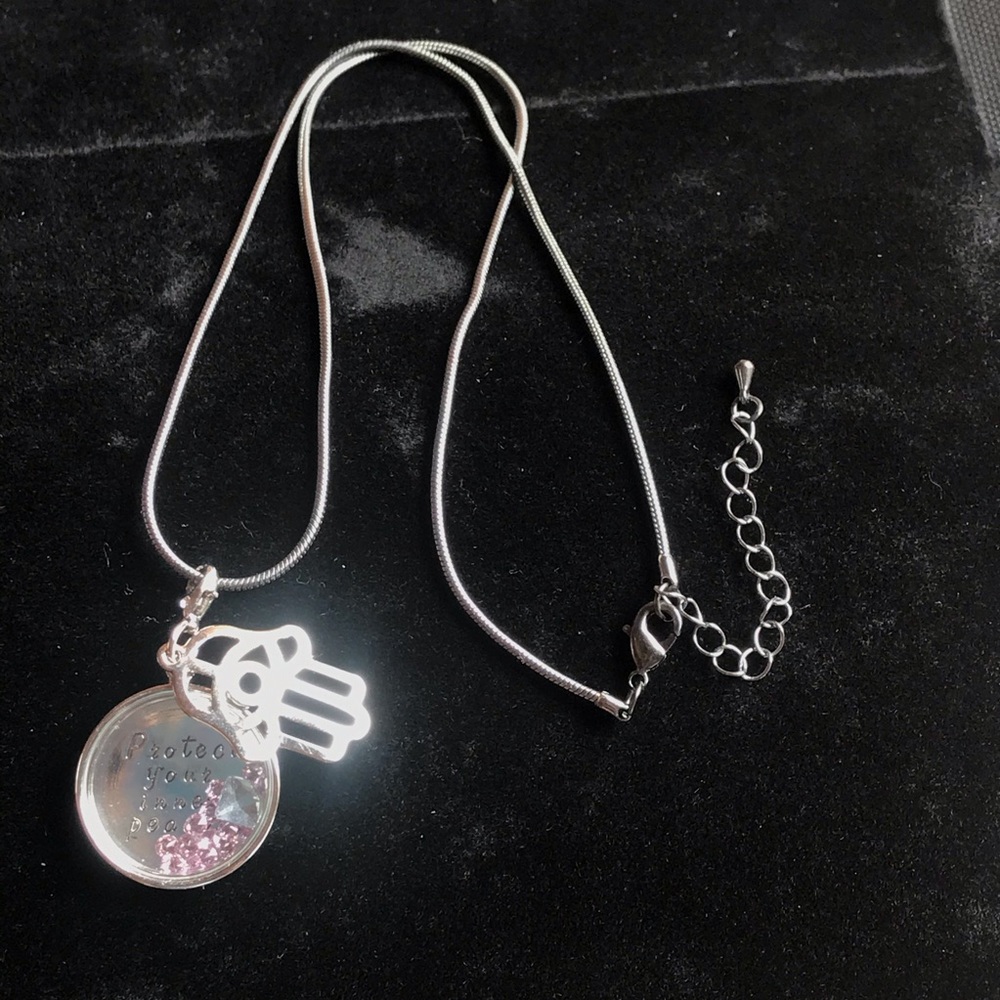 Swarovski Crystal Hamsa pendant necklace